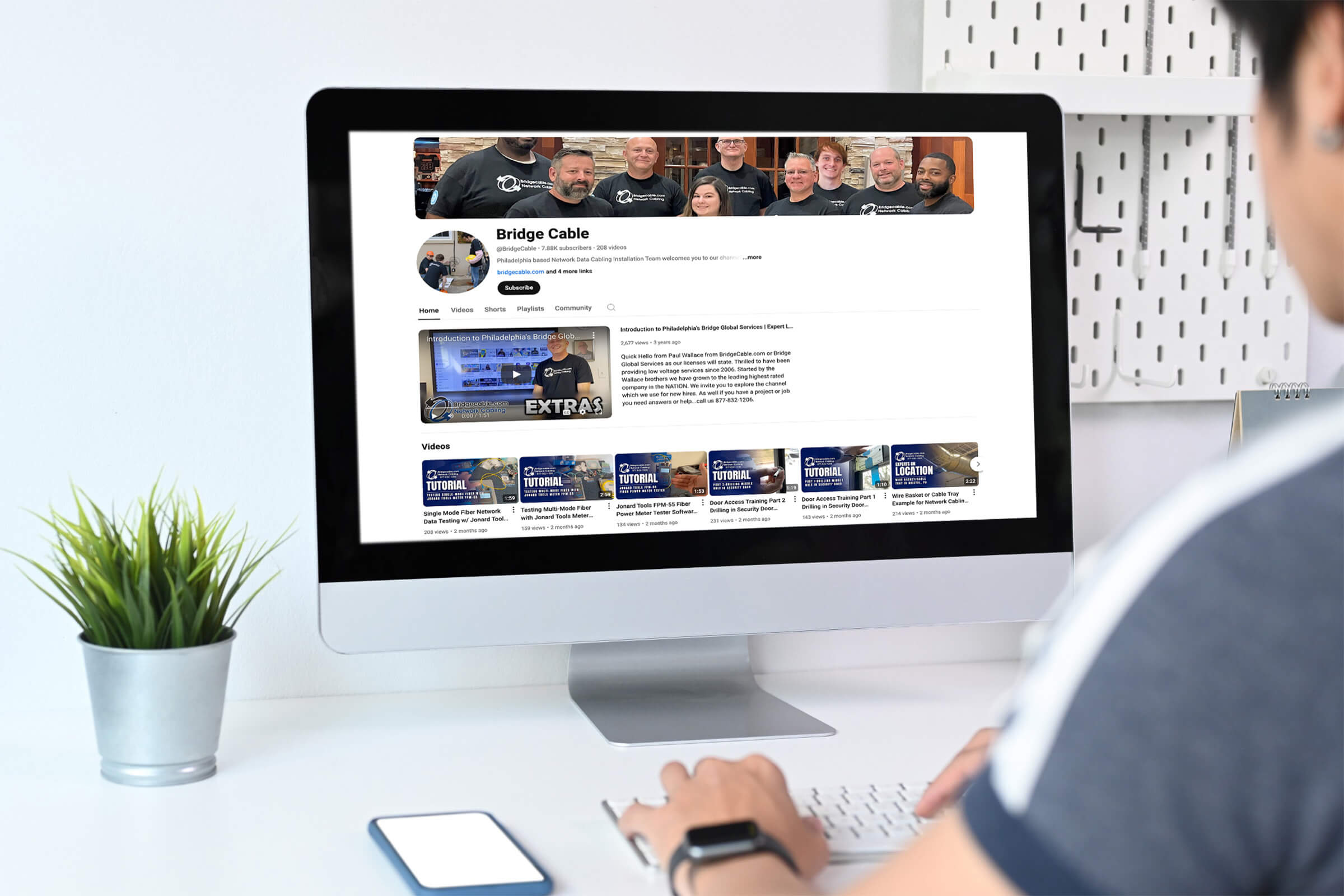 Bridge Cable YouTube on computer screen