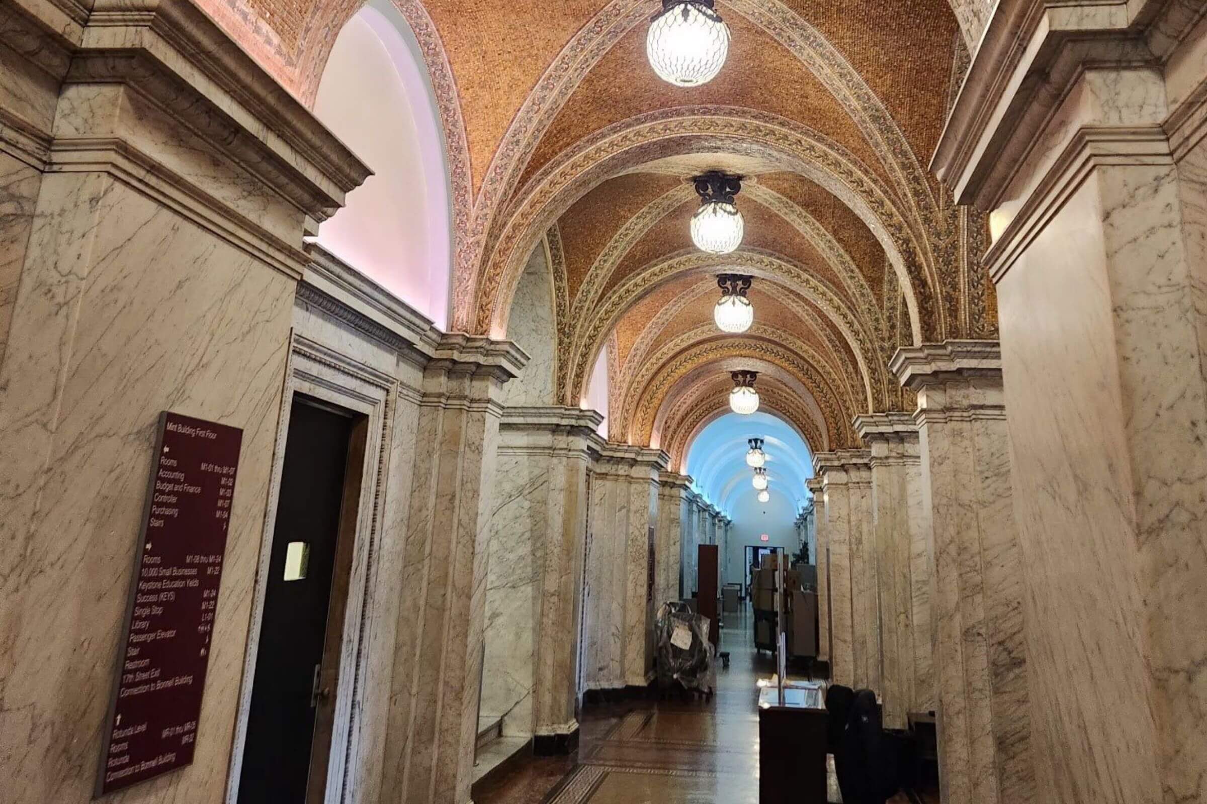 Inside of a government building