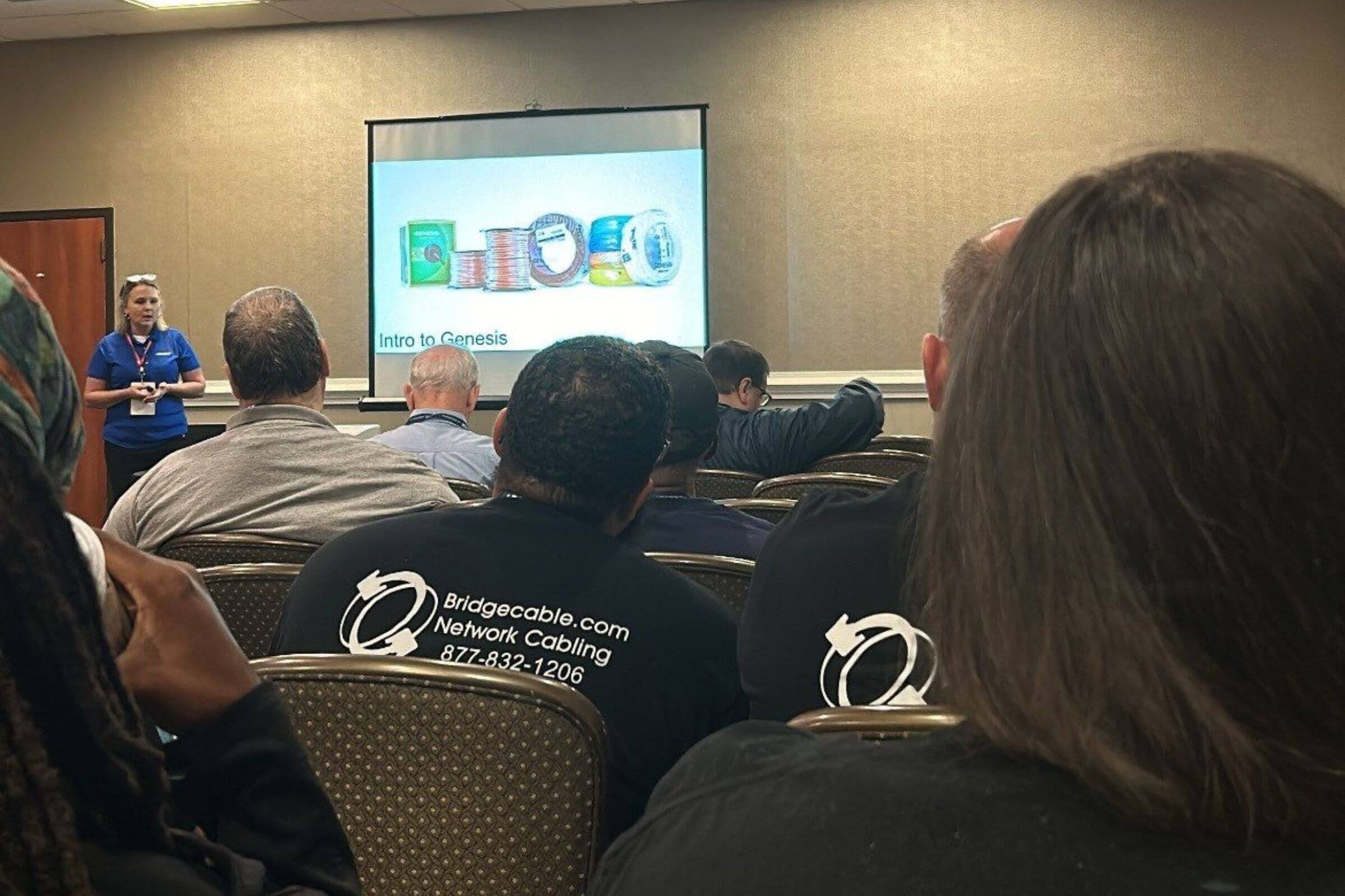 Team attending data cabling training course