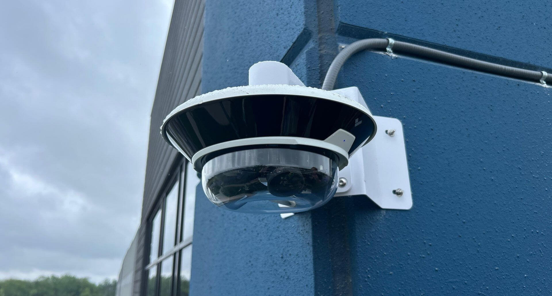 Home 198 multi sensor security camera mounted
